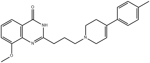 4(1H)-Quinazolinone,  2-[3-[3,6-dihydro-4-(4-methylphenyl)-1(2H)-pyridinyl]propyl]-8-methoxy-  (9CI) 结构式