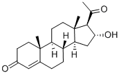 4-孕烯-16Α-醇-3,20-二酮 结构式