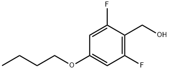 (4-丁氧基-2,6-二氟苯基)甲醇 结构式