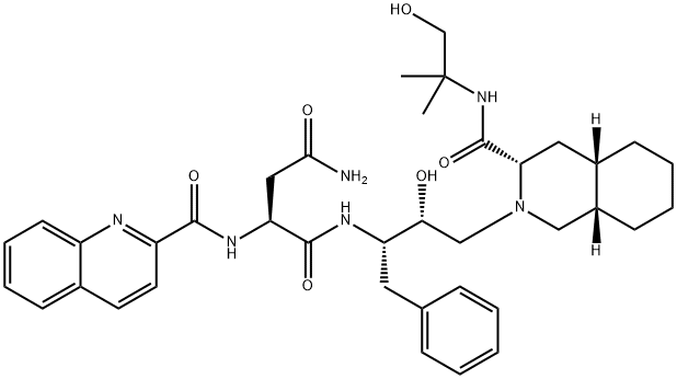 SAQUINAVIR HYDROXY-TERT-BUTYLAMIDE, 438200-34-1, 结构式