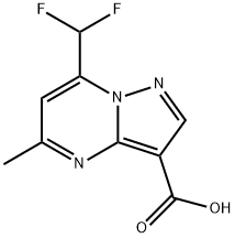 7-二氟甲基-5-甲基-吡唑[1,5-A]嘧啶-3-羧酸,438218-14-5,结构式