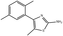 [4-(2,5-二甲基苯基)-5-甲基-噻唑-2-基]胺 结构式