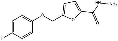 5-((4-氟苯氧基)甲基)呋喃-2-碳酰肼, 438221-91-1, 结构式