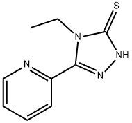4-乙基-5-(2-吡啶基)-2H-1,2,4-三唑-3-硫酮 结构式