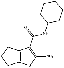 2-AMINO-N-CYCLOHEXYL-5,6-DIHYDRO-4H-CYCLOPENTA[B]THIOPHENE-3-CARBOXAMIDE 结构式