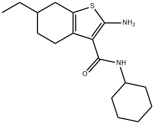 2-AMINO-N-CYCLOHEXYL-6-ETHYL-4,5,6,7-TETRAHYDRO-1-BENZOTHIOPHENE-3-CARBOXAMIDE|