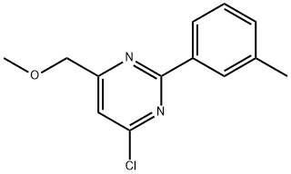 2-(3-甲基苯基)-4-氯-6-甲氧甲基嘧啶, 438249-83-3, 结构式
