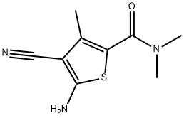 5-氨基-4-氰基-N,N,3-三甲基噻吩-2-甲酰胺, 438457-01-3, 结构式