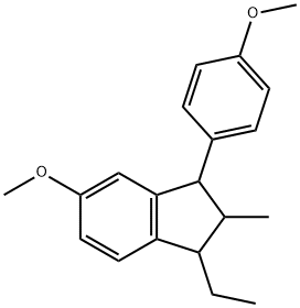 1-ethyl-5-methoxy-3-(4-methoxyphenyl)-2-methyl-2,3-dihydro-1H-indene Structure