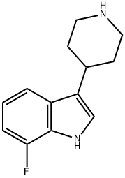 7-フルオロ-3-(ピペリジン-4-イル)-1H-インドール 化学構造式