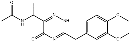 N-(1-(3-(3,4-二甲氧基苄基)-5-氧代-4,5-二氢-1,2,4-三嗪-6-基)乙基)乙, 439084-06-7, 结构式