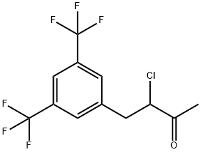 4-[3,5-bis(trifluoromethyl)phenyl]-3-chloro-2-butanone Structure