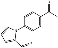 1-(4-ACETYL-PHENYL)-1H-PYRROLE-2-CARBALDEHYDE 化学構造式