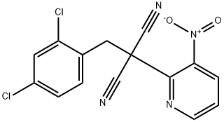 2-(2,4-dichlorobenzyl)-2-(3-nitro-2-pyridinyl)malononitrile Structure