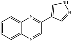 2-(1H-ピラゾール-4-イル)キノキサリン 化学構造式