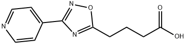 4-[3-(4-ピリジニル)-1,2,4-オキサジアゾール-5-イル]ブタン酸 化学構造式