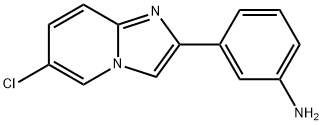 3-(6-CHLORO-IMIDAZO[1,2-A]PYRIDIN-2-YL)-PHENYLAMINE 化学構造式