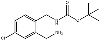 TERT-BUTYL 2-(AMINOMETHYL)-4-CHLOROBENZYLCARBAMATE Struktur
