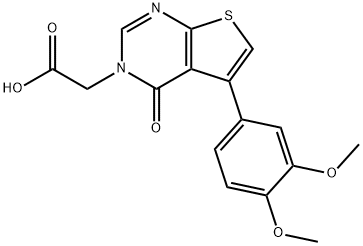 [5-(3,4-dimethoxyphenyl)-4-oxothieno[2,3-d]pyrimidin-3(4H)-yl]acetic acid Structure