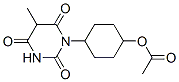 1-(4-アセチルオキシシクロヘキシル)-5-メチルバルビツル酸 化学構造式