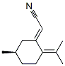 Acetonitrile, [(5R)-5-methyl-2-(1-methylethylidene)cyclohexylidene]-, (2Z)- (9CI) Struktur