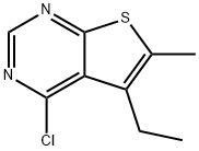 4-氯-5-乙基-6-甲基噻吩并[2,3-D]嘧啶,439692-90-7,结构式