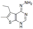 Thieno[2,3-d]pyrimidin-4(1H)-one, 5-ethyl-6-methyl-, hydrazone (9CI) 化学構造式