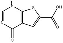 1,4-ジヒドロ-4-オキソチエノ[2,3-D]ピリミジン-6-カルボン酸 化学構造式