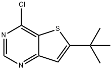 6-TERT-ブチル-4-クロロチエノ[3,2-D]ピリミジン 化学構造式
