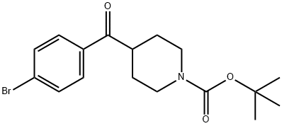 1-BOC-4-(4-溴苯甲酰)哌啶, 439811-37-7, 结构式