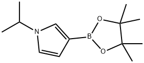 1-异丙基-3-(4,4,5,5-四甲基-1,3,2-二氧硼杂环戊烷-2-基)-1H-吡咯,439813-84-0,结构式