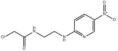 2-chloro-N-{2-[(5-nitropyridin-2-yl)amino]ethyl}acetamide Struktur