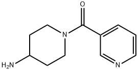 (4-氨基哌啶-1-基)(吡啶-3-基)甲酮 结构式