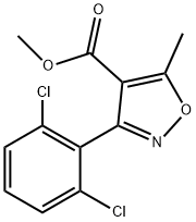 3-(2,6-二氯苯基)-5-甲基异噁唑-4-羧酸甲酯 结构式