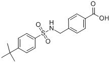 4-([[(4-TERT-BUTYLPHENYL)SULFONYL]AMINO]METHYL)BENZOIC ACID 结构式