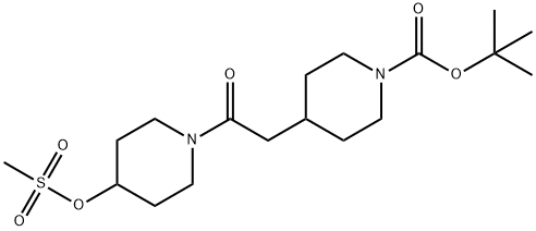 TERT-BUTYL 4-{2-[4-(MESYLOXY)PIPERIDIN-1-YL]-2-OXOETHYL}PIPERIDINE-1-CARBOXYLATE|叔-丁基 4-(2-{4-[(甲磺酰)氧代]哌啶-1-基}-2-羰基乙基)哌啶-1-羧酸酯
