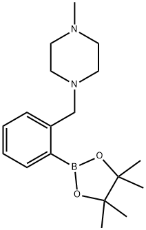 1-METHYL-4-[[2-(4,4,5,5-TETRAMETHYL-1,3,2-DIOXABOROLAN-2-YL)PHENYL]METHYL]-PIPERAZINE Structure