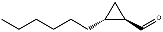 Cyclopropanecarboxaldehyde, 2-hexyl-, (1R,2R)- (9CI) Structure