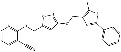 2-[[3-[(5-methyl-2-phenyl-4-thiazolyl)methoxy]-5-isoxazolyl]메톡시]니코티노니트릴
