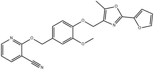 3-cyano-2-[4-[[2-(furan-2-yl)-5-methyl-4-oxazolyl]methoxy]-3-메톡시벤질옥시]피리딘