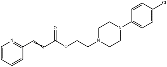 2-Pyridineacrylic acid 2-[4-(p-chlorophenyl)-1-piperazinyl]ethyl ester Structure