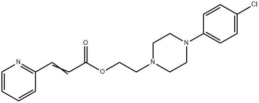 2-Pyridineacrylic acid 2-[4-(p-chlorophenyl)-1-piperazinyl]ethyl ester,4415-51-4,结构式