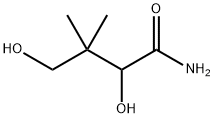2,4-ジヒドロキシ-3,3-ジメチルブタンアミド 化学構造式