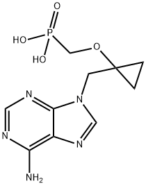 P-[[[1-[(6-氨基-9H-嘌呤-9-基)甲基]环丙基]氧基]甲基]-磷酸, 441785-21-3, 结构式