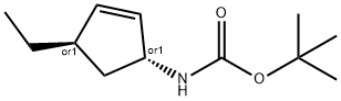 Carbamic acid, [(1R,4R)-4-ethyl-2-cyclopenten-1-yl]-, 1,1-dimethylethyl ester,,441799-00-4,结构式