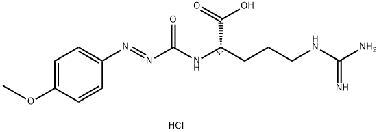 N-(4-METHOXYPHENYLAZOFORMYL)-ARG-OH · HCL 化学構造式