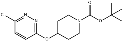 4-[(6-氯-3-哒嗪基)氧基]-1-哌啶羧酸叔丁酯,442199-16-8,结构式