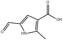 1H-Pyrrole-3-carboxylic acid, 5-formyl-2-methyl- (9CI) Struktur