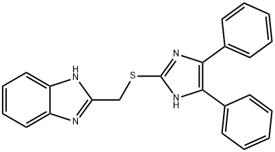 2-([(4,5-DIPHENYL-1H-IMIDAZOL-2-YL)THIO]METHYL)-1H-BENZIMIDAZOLE 化学構造式
