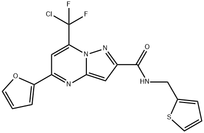 442666-98-0 7-(氯二氟甲基)-5-(2-呋喃基)-N-(2-噻吩基甲基)吡唑并[1,5-A]嘧啶-2-甲酰胺